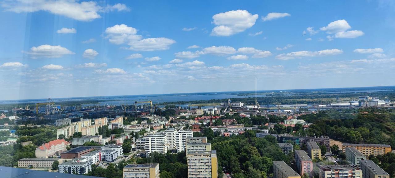 Apartamento Aleda Tower, 14 Floor, Balkon Szczecin Exterior foto