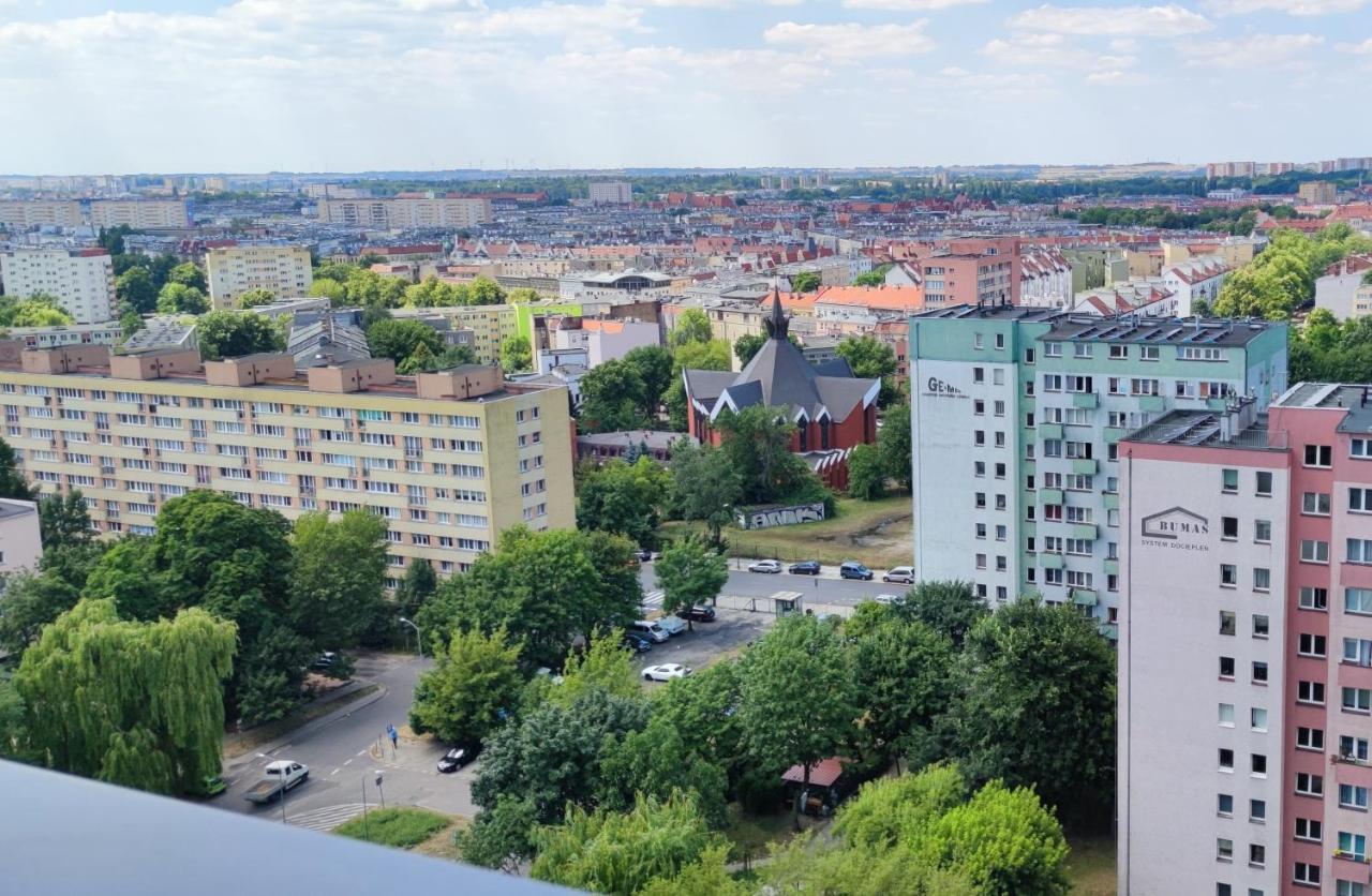 Apartamento Aleda Tower, 14 Floor, Balkon Szczecin Exterior foto